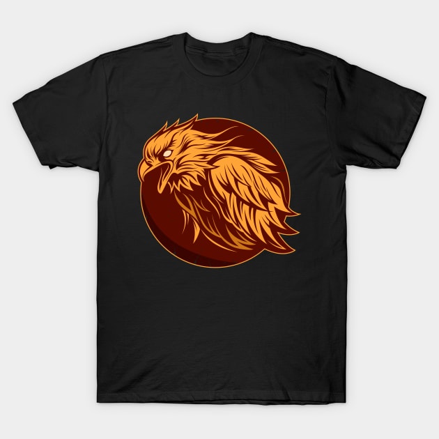 Flame eagle T-Shirt by Frispa
